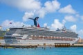 Cruise ship Carnival Conquest, Nassau, Bahamas Royalty Free Stock Photo