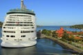 Cruise ship in Castries port in St Lucia, Caribbean Royalty Free Stock Photo