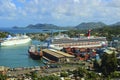 Cruise ship in Castries, St Lucia, Caribbean