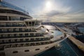 Cruise Ship Closeup Sunset Royalty Free Stock Photo