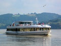 Cruise Ship On Danube River Near Passau, Germany