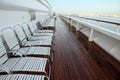 Cruise Ship Deck Chairs Royalty Free Stock Photo