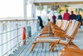 Cruise Ship Deck Chairs Royalty Free Stock Photo