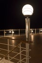 Cruise ship deck at night Royalty Free Stock Photo