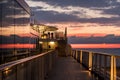 Cruise ship deck at sunset Royalty Free Stock Photo