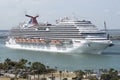 Cruise ship depaRTING Port Canaveral Florida USA Royalty Free Stock Photo