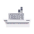 cruise ship design flat icon Royalty Free Stock Photo