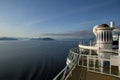 Cruise ship detail on Alaska`s Inside Passage. Royalty Free Stock Photo