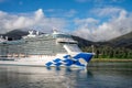 Cruise ship Discovery Princess arriving at Juneau