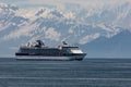 Cruise Ship in Disenchantment Bay Royalty Free Stock Photo