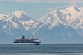 Cruise Ship in Disenchantment Bay Royalty Free Stock Photo