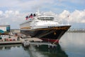 Cruise Ship Disney Wonder anchored in Port Canaveral Royalty Free Stock Photo