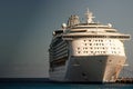 A cruise ship docked