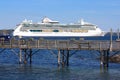 Cruise ship docked in Bar Harbor