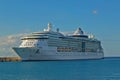 Cruise ship docked at Barbados island pier Caribbean