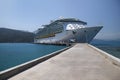 Cruise ship docked Caribbean Royalty Free Stock Photo