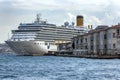 A cruise ship docked at Istanbul in Turkey. Royalty Free Stock Photo