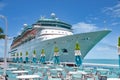 Cruise ship docked in Key West, Florida Royalty Free Stock Photo