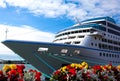 Cruise ship docked in port Royalty Free Stock Photo