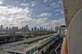 Cruise ship docked at Port Miami Florida Royalty Free Stock Photo