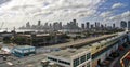 Cruise ship docked at Port Miami Florida Royalty Free Stock Photo