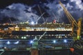 Cruise ship on dry dock