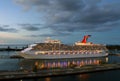 Cruise Ship at dusk Royalty Free Stock Photo