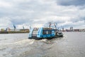 Cruise ship at the Elbe river, port of Hamburg, Germany Royalty Free Stock Photo