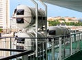 Cruise ship, emergency life raft on deck