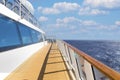 Cruise ship empty open deck on a sunny day Royalty Free Stock Photo