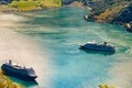 Cruise ship on Geiranger fjord, 29 July 2018, Norway