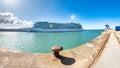 Cruise ship getting ready to leave the harbour