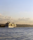 Cruise ship in Golden Horn bay,Istanbul,Turkey. Royalty Free Stock Photo