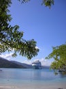 Cruise ship in harbor Royalty Free Stock Photo