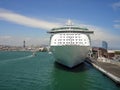 Cruise ship in harbor Royalty Free Stock Photo