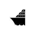 Cruise ship icon solid. vehicle and transportation icon stock