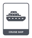 cruise ship icon in trendy design style. cruise ship icon isolated on white background. cruise ship vector icon simple and modern Royalty Free Stock Photo