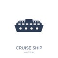 Cruise Ship icon. Trendy flat vector Cruise Ship icon on white b Royalty Free Stock Photo