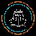 Cruise ship icon - vector boat - sea travel icon