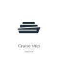 Cruise ship icon vector. Trendy flat cruise ship icon from nautical collection isolated on white background. Vector illustration Royalty Free Stock Photo
