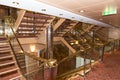 Cruise ship interior staircase Royalty Free Stock Photo