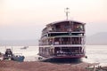 Cruise ship on the Irrawaddy river in Bagan, Myanmar Royalty Free Stock Photo