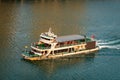 A cruise ship on the Jialing River, a tributary of the Yangtze River. Royalty Free Stock Photo