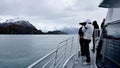 Cruise ship in Kenai Fjords National Park, Alaska, USA Royalty Free Stock Photo