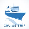 Cruise ship label Royalty Free Stock Photo