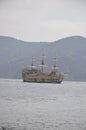 Cruise Ship on Lake Ashi from Hakone City Port in Japan