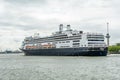 Cruise ship leaves Rotterdam Royalty Free Stock Photo