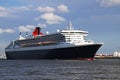 Cruise ship leaving Port of Rotterdam Royalty Free Stock Photo