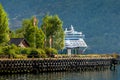 Cruise Ship Liner On fjord, Norway Royalty Free Stock Photo