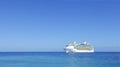 Cruise ship liner on horizon